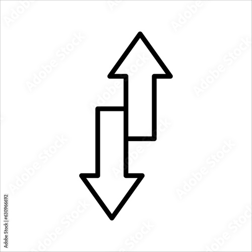 Transfer arrow line icon. linear style sign for mobile concept and web design. Right arrow left simple line vector icon. Symbol, logo illustration. 