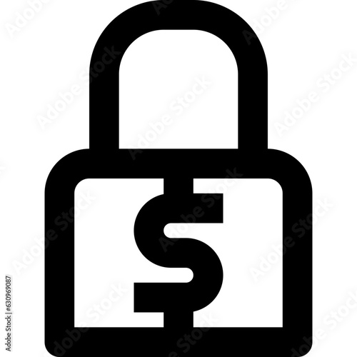 security financial black outline icon