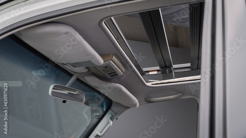 Headliner and sunroof in a suv photo