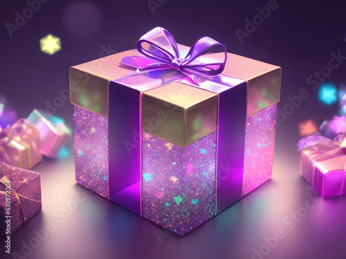 gift christmas surprise prize lottery holographic wrapping