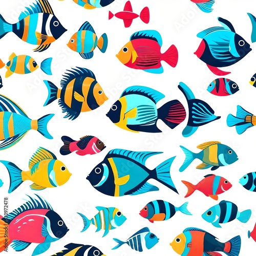 pattern with fish Created by AI