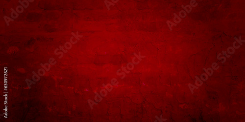Red in grunge style for portraits, posters. Grunge textures backgrounds. Abstract grunge cracked concrete wall.