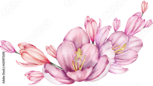 Flower Bouquet Watercolor illustration © Moko22