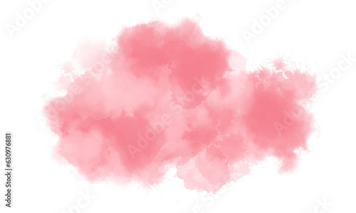 Soft watercolor paint stroke splash transparent background