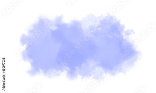 Hand painted purple watercolor stain texture brush stroke transparent background © siska_artjournal
