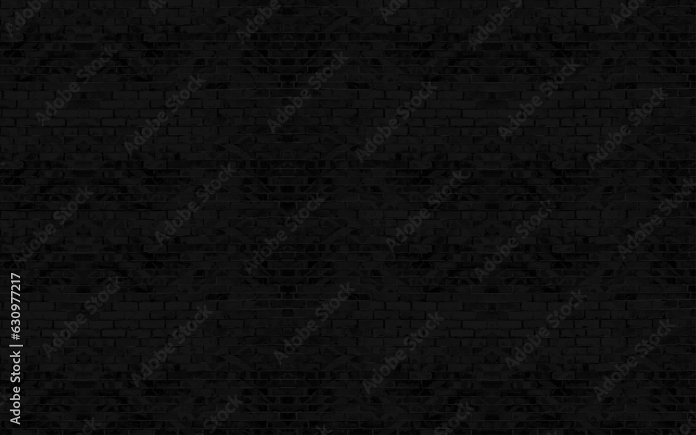 Fototapeta premium Black brick wall texture.