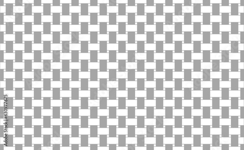 Abstract geometric seamless pattern with grey and white rectangles. Plain weave Texture. Vector Repeating Background.