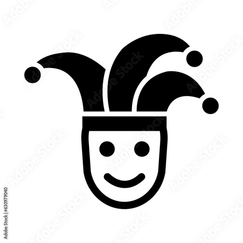 Jester Glyph Icon Design