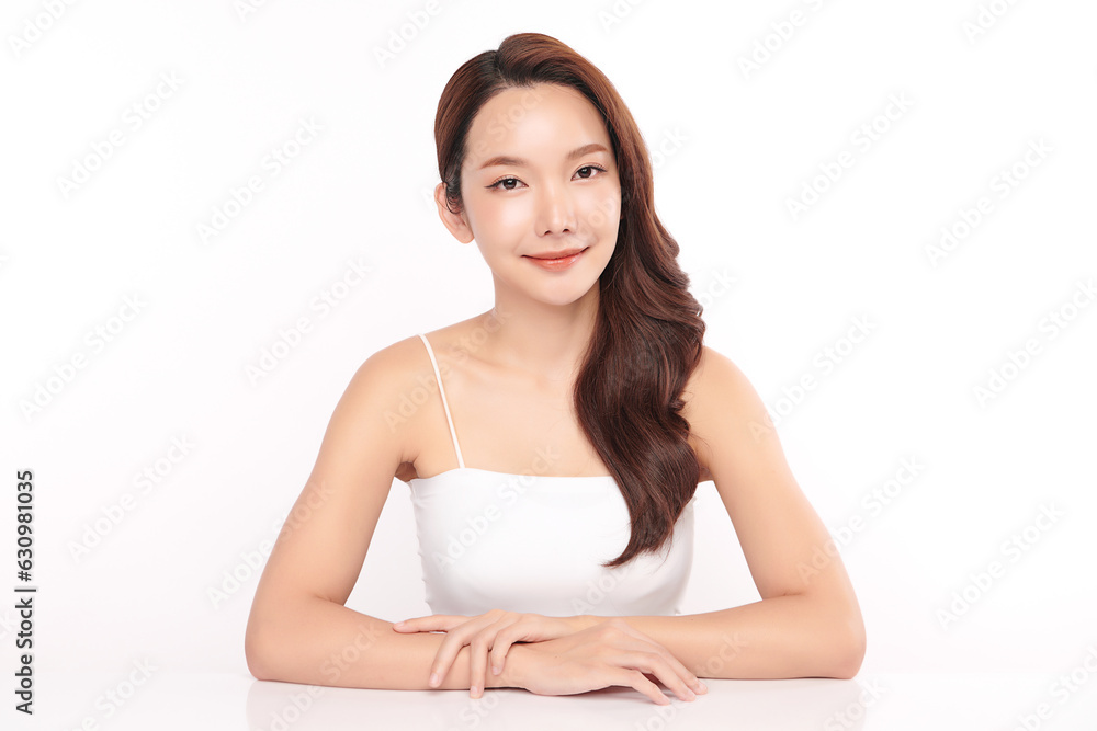 Beautiful young asian woman with clean fresh skin on white background, Face care, Facial treatment, Cosmetology, beauty and spa, Asian women portrait. Beautiful young asian woman with clean fresh skin on white background, Face care, Facial treatment, Cosmetology, beauty and spa, Asian women portrait.
