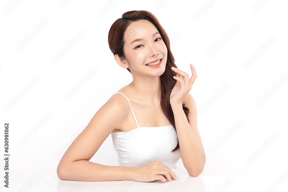 Beautiful young asian woman with clean fresh skin on white background, Face care, Facial treatment, Cosmetology, beauty and spa, Asian women portrait. Beautiful young asian woman with clean fresh skin on white background, Face care, Facial treatment, Cosmetology, beauty and spa, Asian women portrait.