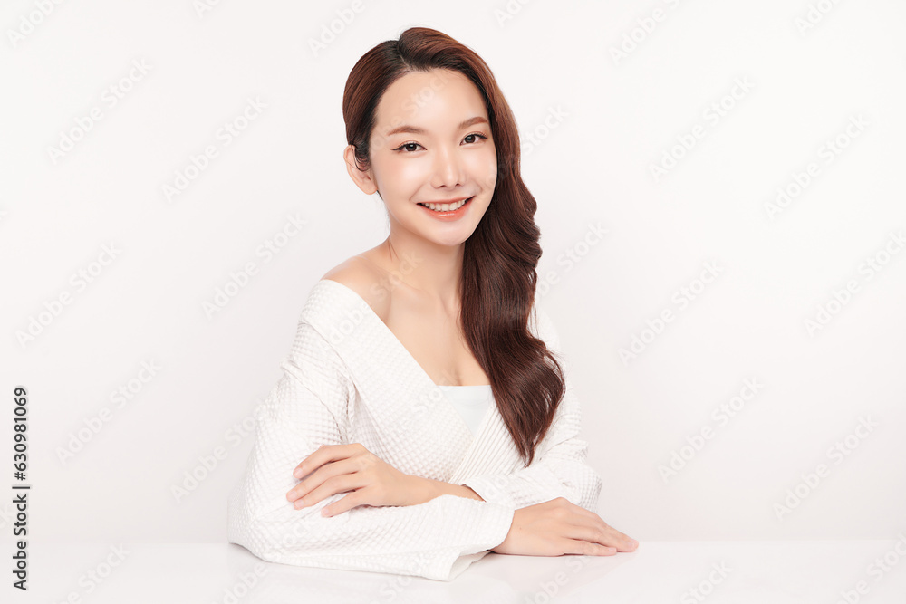 Beautiful young asian woman with clean fresh skin on white background, Face care, Facial treatment, Cosmetology, beauty and spa, Asian women portrait. Beautiful young asian woman with clean fresh skin on white background, Face care, Facial treatment, Cosmetology, beauty and spa, Asian women portrait.