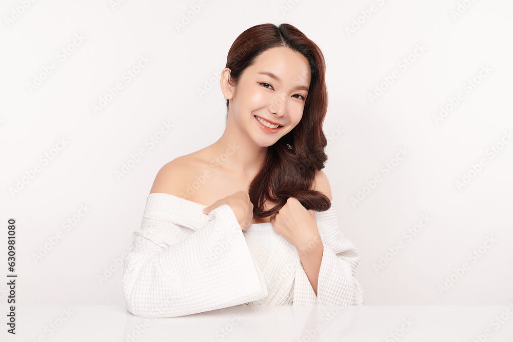 Beautiful young asian woman with clean fresh skin on white background, Face care, Facial treatment, Cosmetology, beauty and spa, Asian women portrait. Beautiful young asian woman with clean fresh skin on white background, Face care, Facial treatment, Cosmetology, beauty and spa, Asian women portrait.