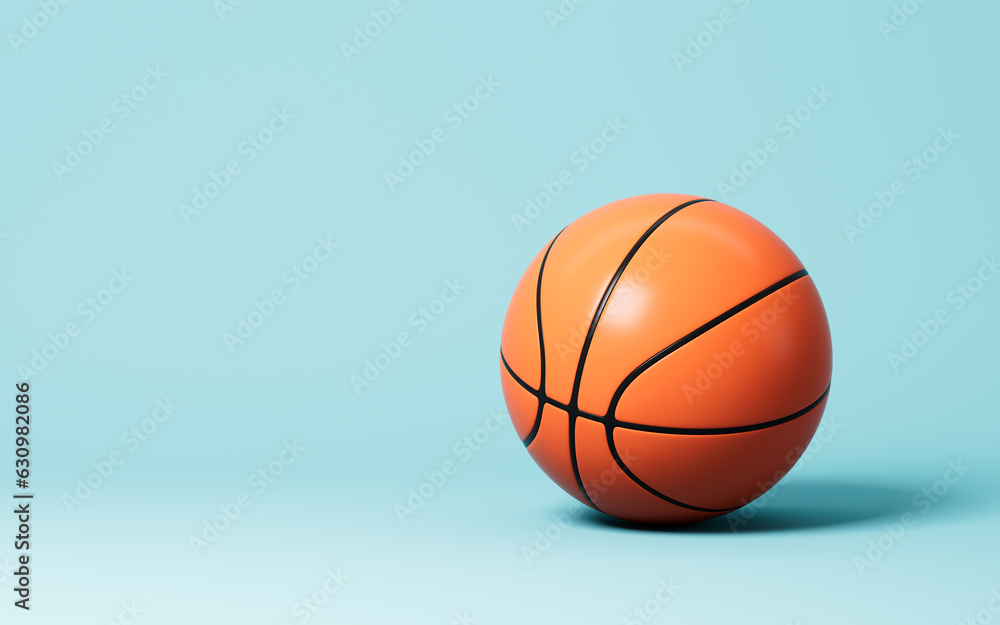 Cartoon basketball model, 3d rendering.