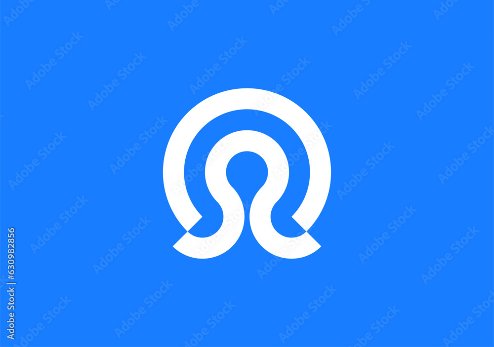 Minimal octopus logomark symbol, based on a circular 'O', intrigues with simplicity and aquatic allure Minimal octopus logomark symbol, based on a circular 'O', intrigues with simplicity and aquatic allure