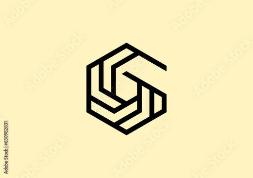 Minimal 3D mark letter 'G,' based on a cube shape, radiates infinite style and modernity