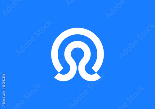 Minimal octopus logomark symbol, based on a circular 'O', intrigues with simplicity and aquatic allure
