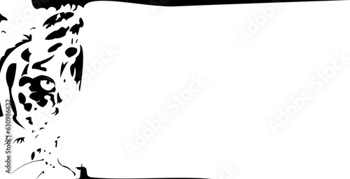 Photography Vector of a tiger head design on white background, vector illustration