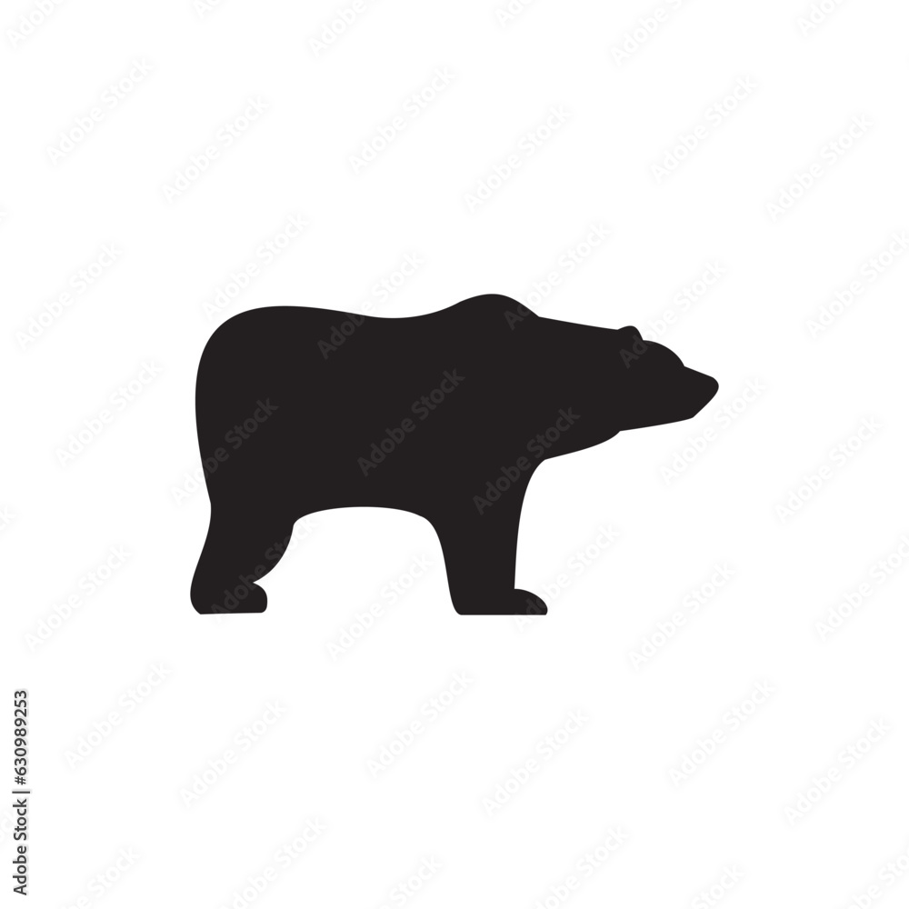Fototapeta premium Bear vector icon on a white background
