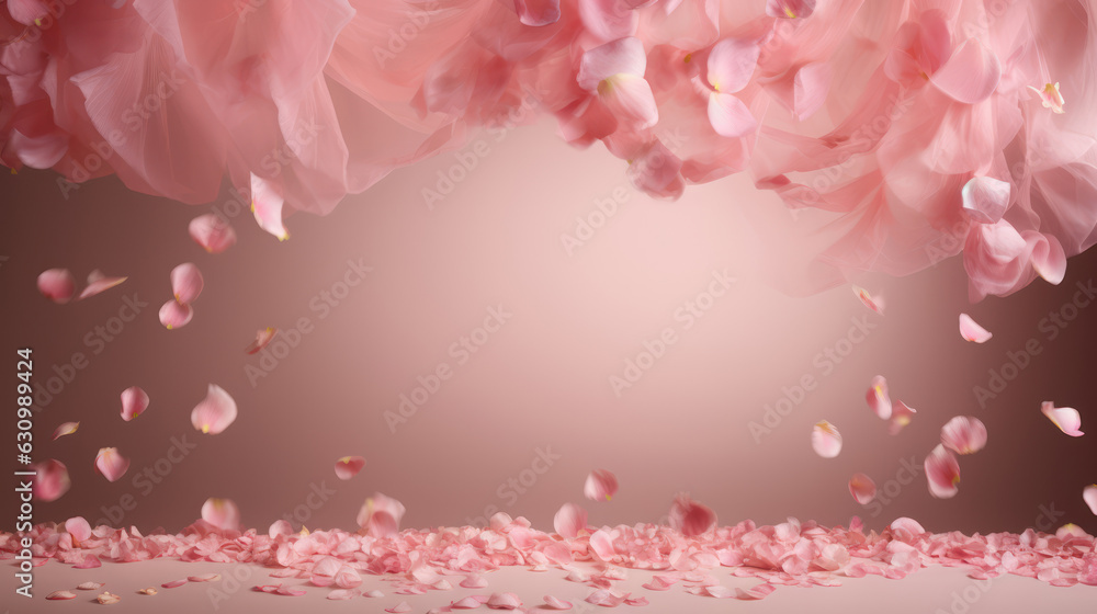 Pink rose petals on pink pale background. Pink rose petals on pink pale background.