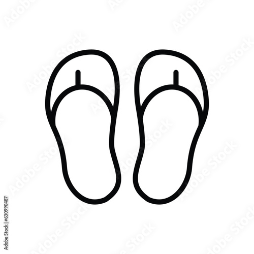 Flipflop icon vector stock illustration.