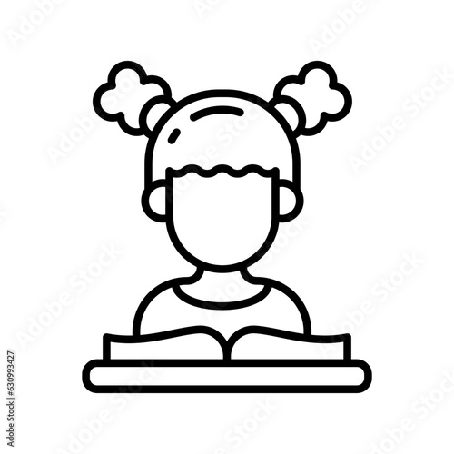 Reading icon in vector. Illustration
