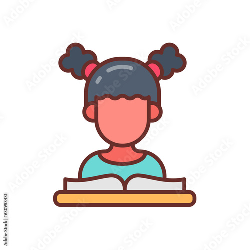Reading icon in vector. Illustration