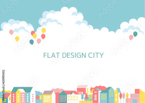 Illustration vectorielle dans un style plat géométrique minimal simple paysage
