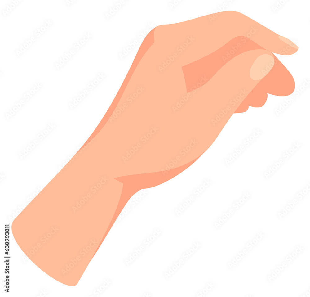 Human hand cartoon icon. Holding something gesture Human hand cartoon icon. Holding something gesture