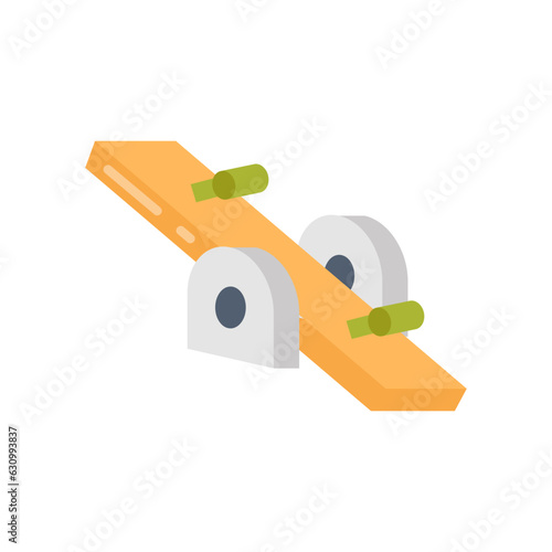 Seesaw icon in vector. Illustration