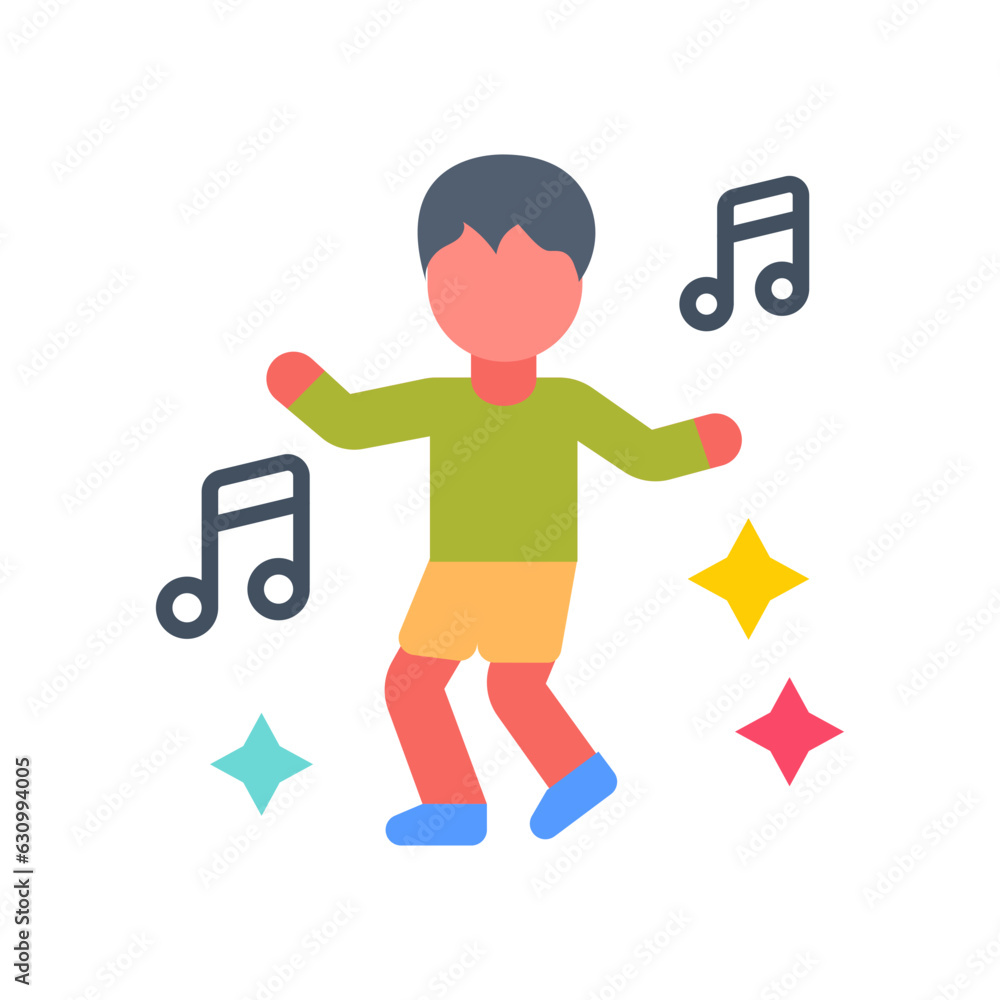 Fototapeta premium Dancing icon in vector. Illustration