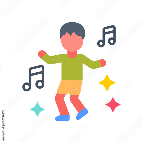 Dancing icon in vector. Illustration