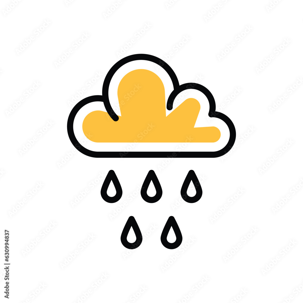 Rain icon vector stock illustration. Rain icon vector stock illustration.