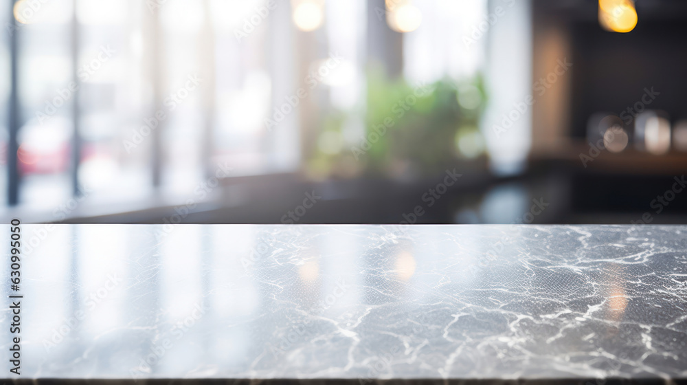 White marble topped table of office