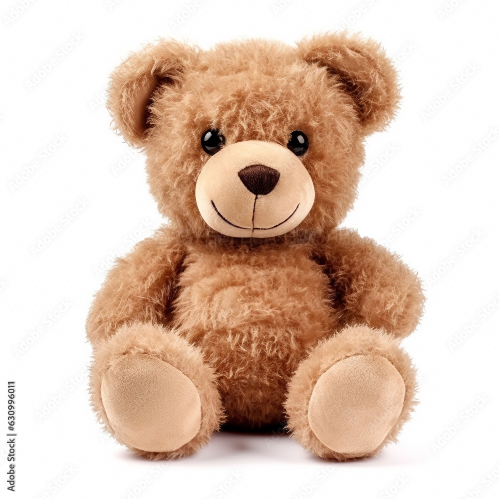 Cute Teddy Bear Isolated On White Background