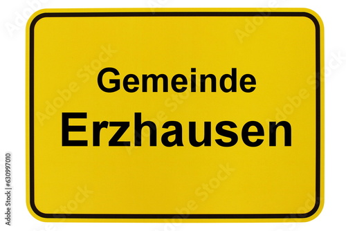 Illustration eines Ortsschildes der Gemeinde Erzhausen in Hessen