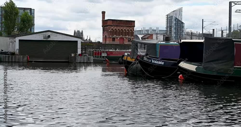 Disco Volante Boat within the Regents Canal, London, United Kingdom Disco Volante Boat within the Regents Canal, London, United Kingdom