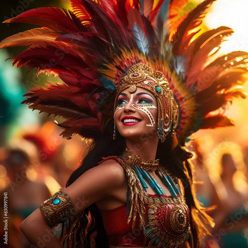 portrait of a woman in carnival mask, brazil, brazilian