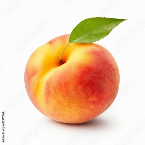 Peach Isolated On White Background