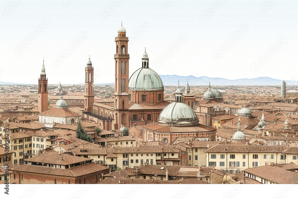 Fototapeta premium Bologna isolated on white background/