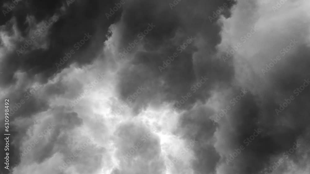 view of Lightning Flashing And Thunder in dark sky. view of Lightning Flashing And Thunder in dark sky.