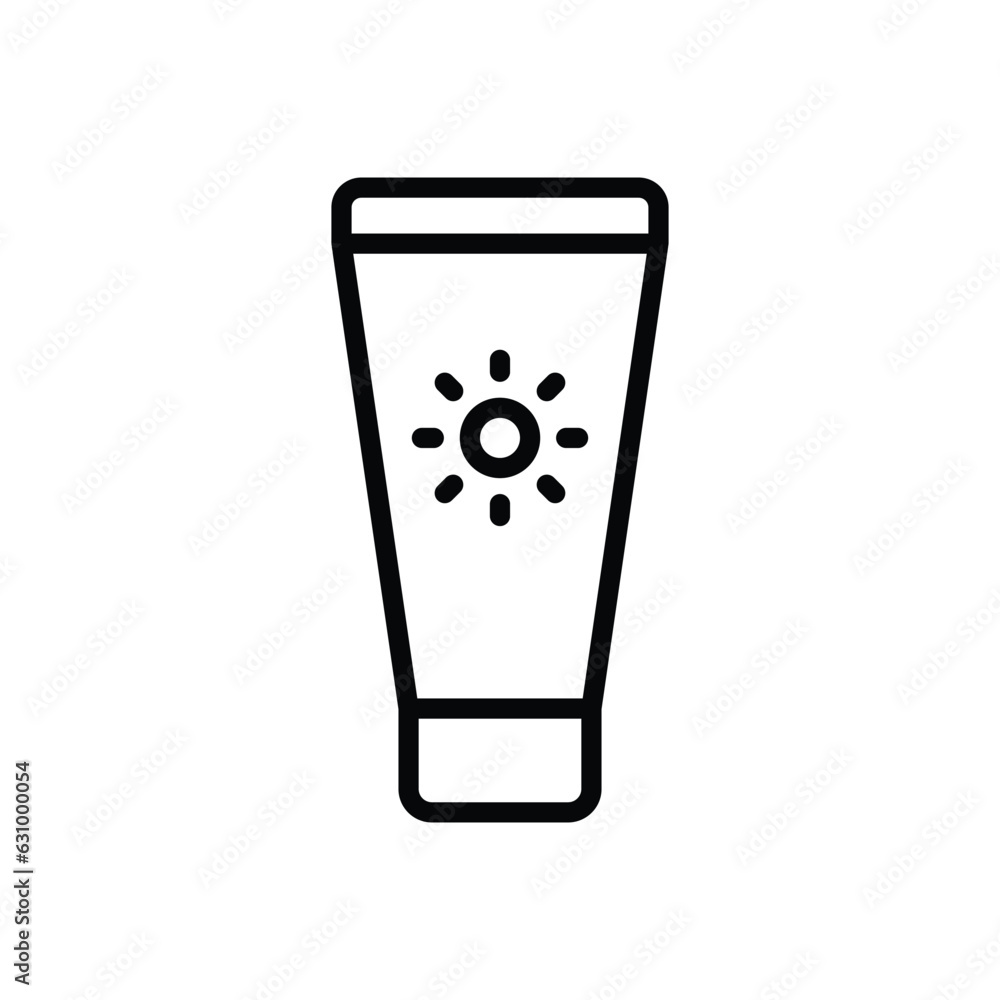Sun Block icon vector stock illustration. Sun Block icon vector stock illustration.
