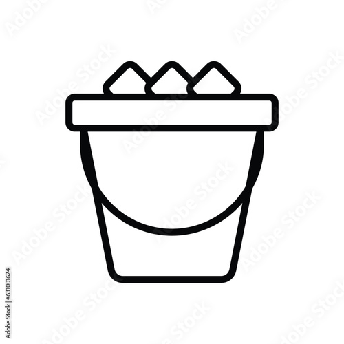 Ice Bucket icon vector stock illustration.