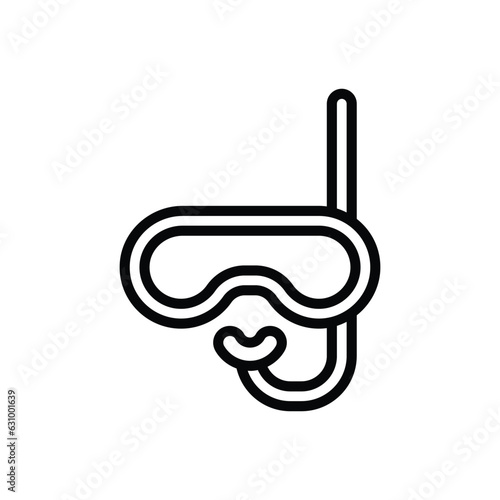 Diving Goggles icon vector stock illustration.