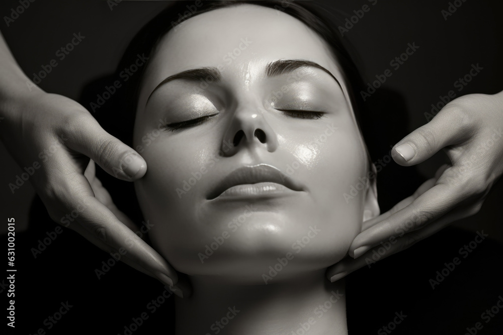 Woman Gets Closeup Facial Massage Woman Gets Closeup Facial Massage