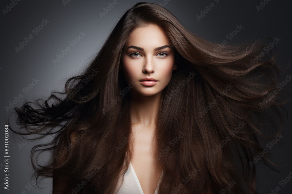 Beautiful Woman With Long Brown Hair Beautiful Woman With Long Brown Hair