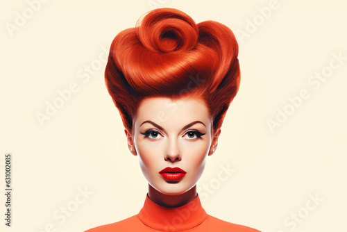 Woman With Pompadour Hair photo