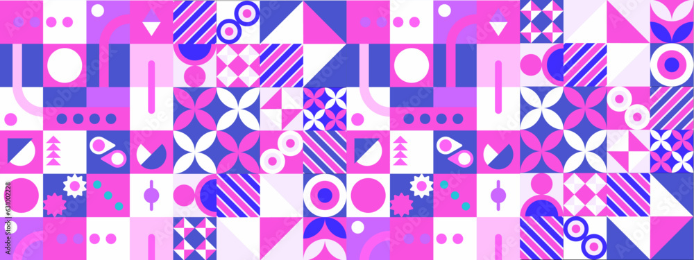Flat design colorful colourful geometric mosaic pattern background Flat design colorful colourful geometric mosaic pattern background