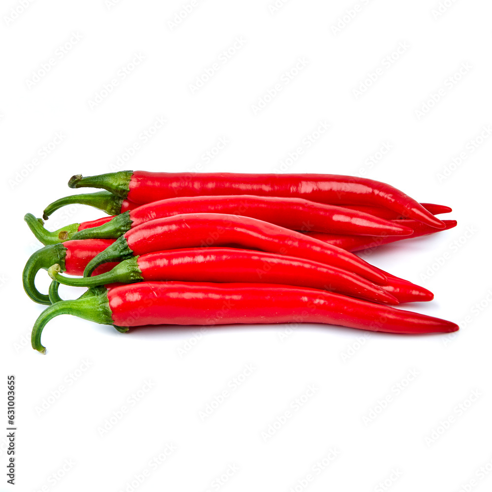 Hot red pepper on a white background Hot red pepper on a white background