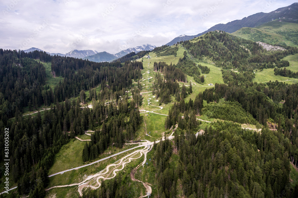 Serfaus, Tirol, Austria lift alpine road mountain bike Bikepark downhill