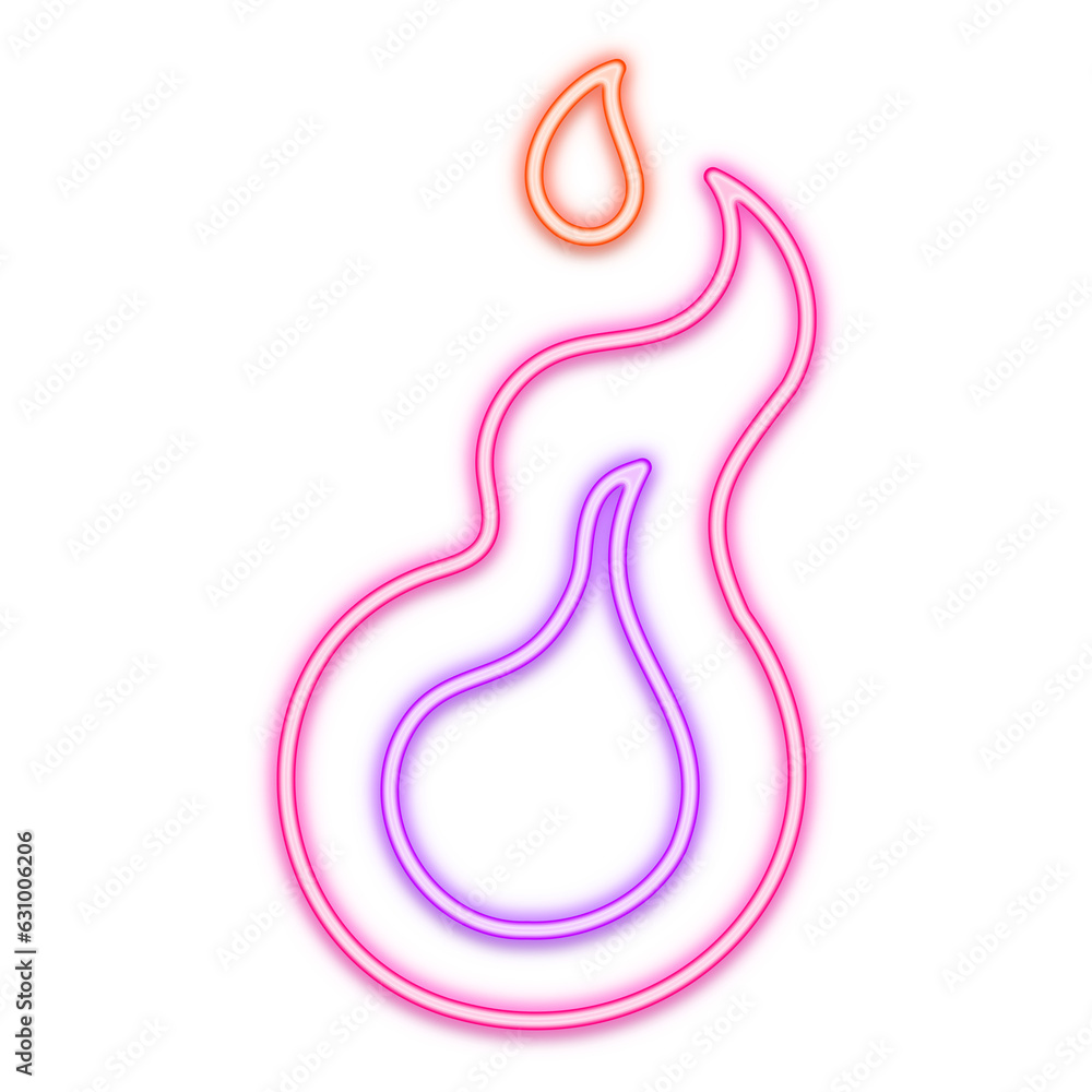Obraz premium Halloween neon icon spirit fire. Trick or treat concept.